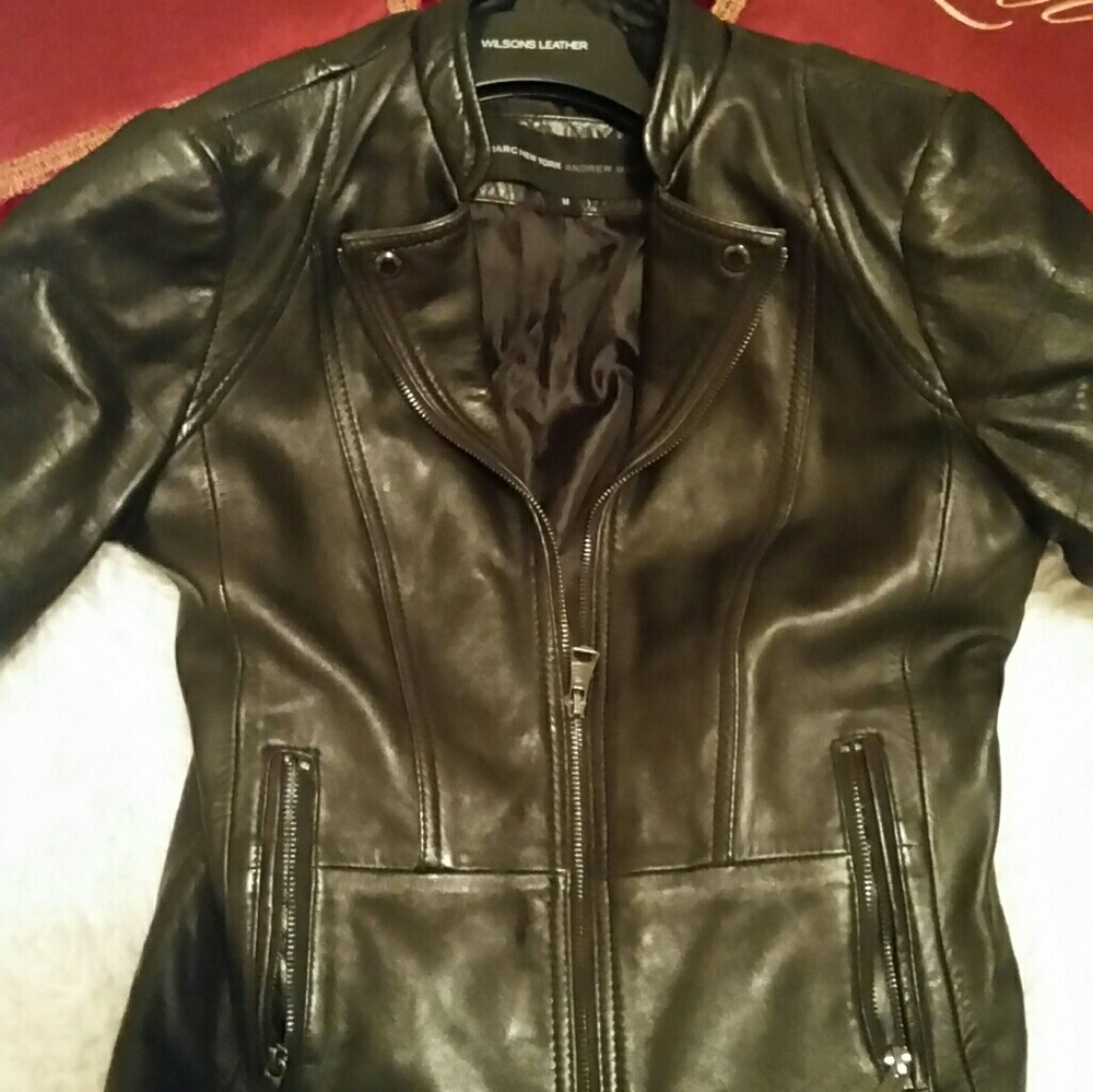 Marc New York Leather Moto Jacket